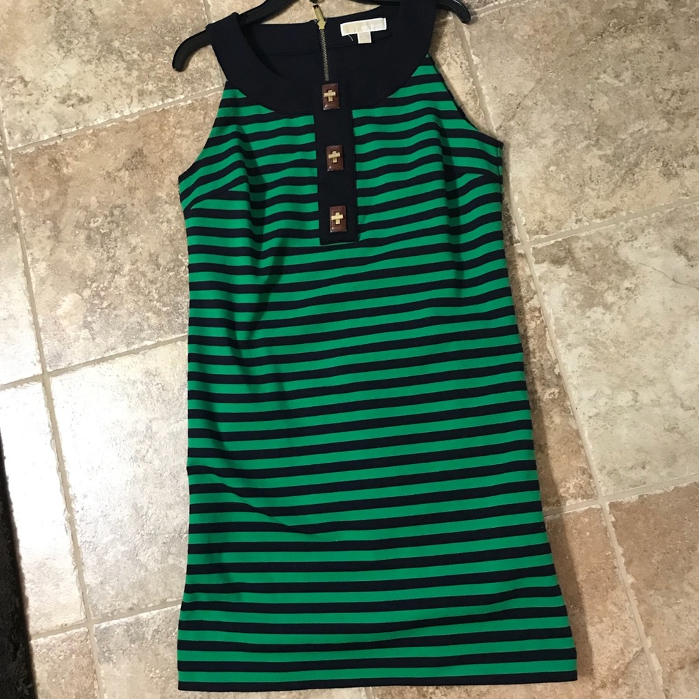 Navy/Green stripe Michael Kors dress